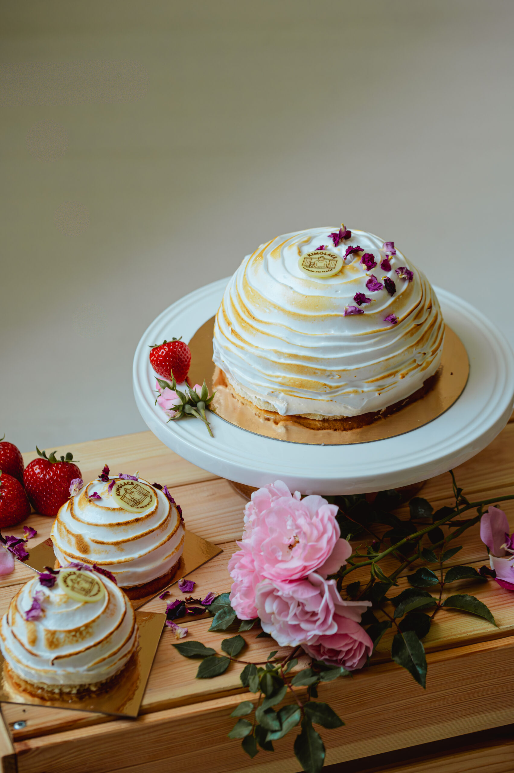 Omelette norvégienne Fraise & Rose (8 pers)