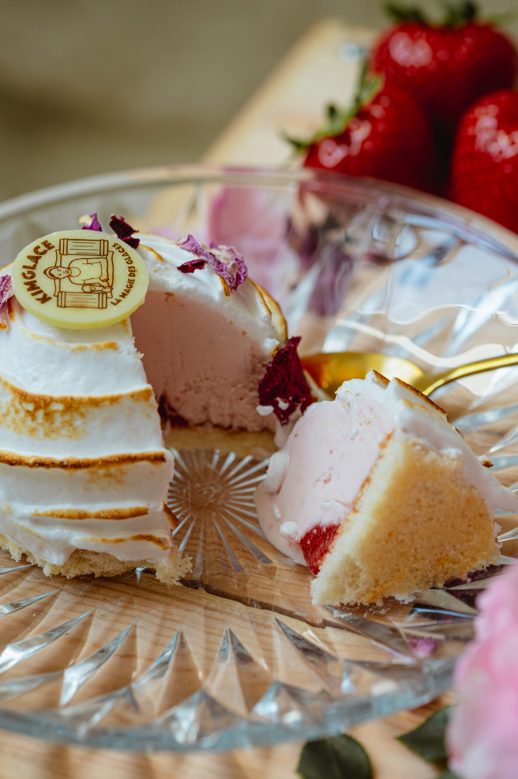 Omelette norvégienne Fraise & Rose (1 pers)